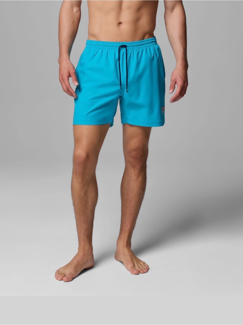 Columbia Men's Swim Trunks in Bright Aqua with Drawstring
